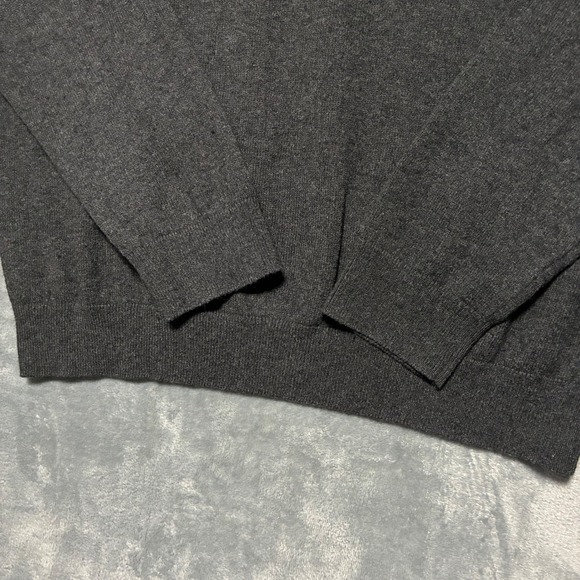 BONOBOS Cashmere Blend Dark Gray V Neck Slim Fit Sweater Knit Top Size Men's L - Picture 3 of 7